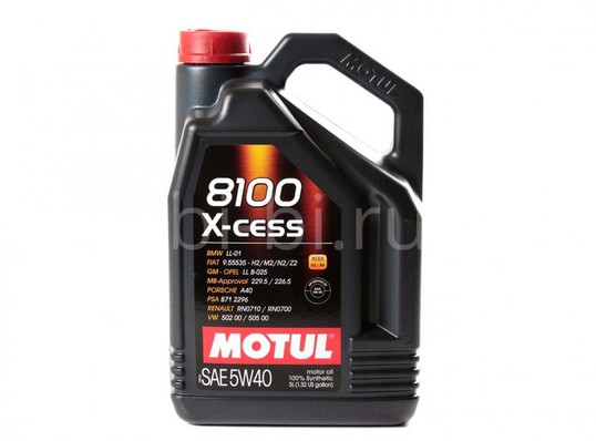 МАСЛО МОТОРНОЕ 8100 X-CESS A3/B4 5W40 5Л (Motul)